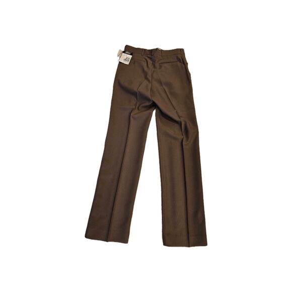 Vintage Men's 80s HAGGAR Slacks Pants Disco Polyester Brown 33x34 NWT Deadstock - Picture 2 of 9